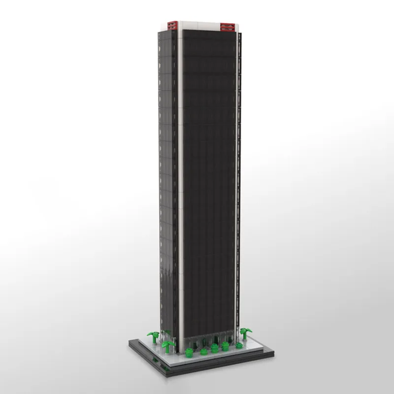 Juego de modelo de rascacielos de juguete de bloques de construcción MOC personalizados DIY para juguetes de ensamblaje creativos. Ideal como regalo navideño para todo el edificio