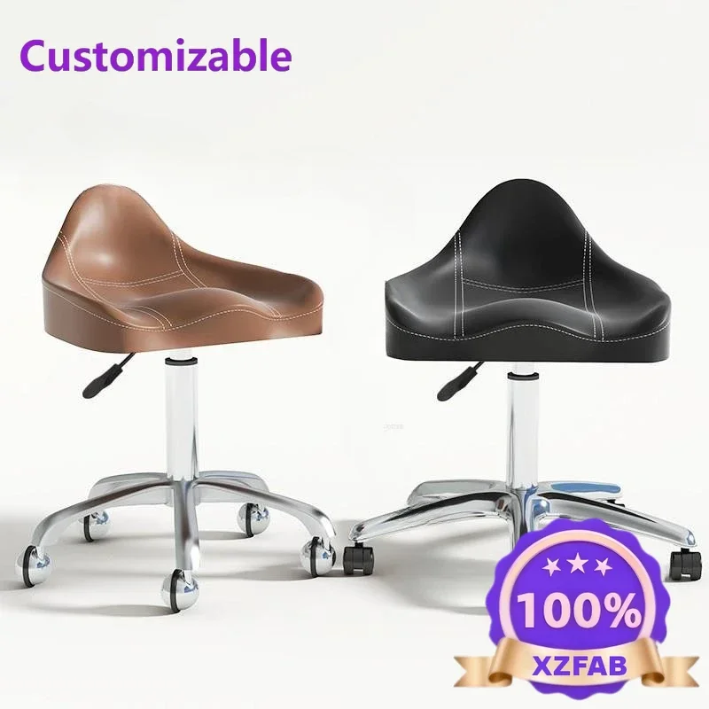 Factory Direct 2026 Postmodern Nordic Wrought Iron Barber Chairs Beauty Salon Special Barber Chair Modern Rotating Lifting Stool
