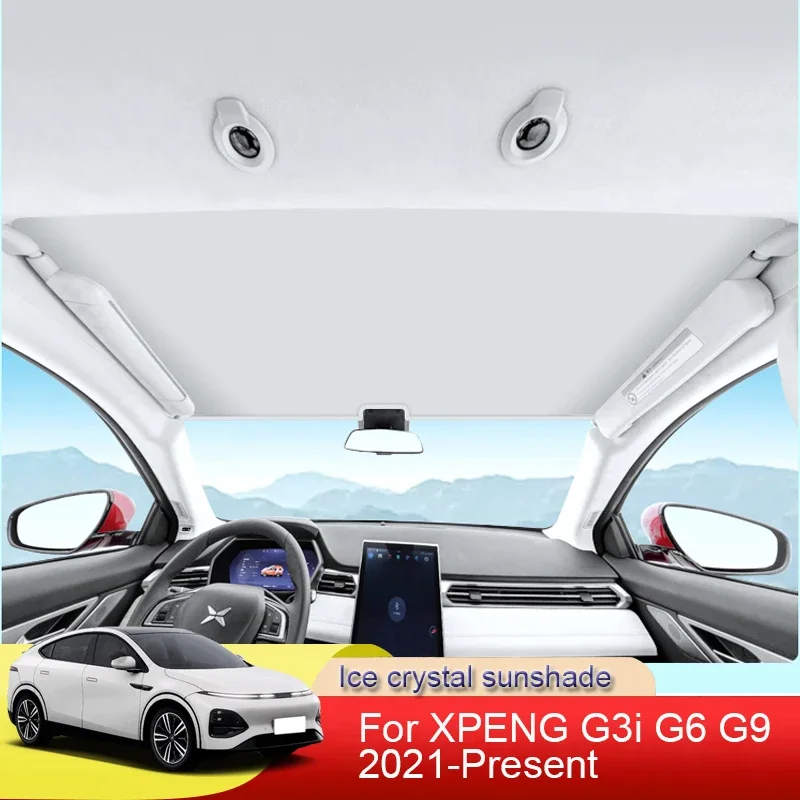 

Car Ice Crystal Sunroof Sunshade Skylight Roof Heat Insulation Shading Auto Interior Accessories For XPENG G9 G6 G3 2021-2025