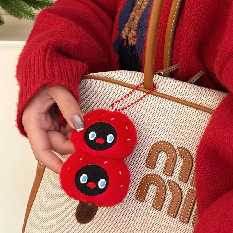 1Pcs Nette Plüsch Weihnachten Puppe Anhänger Schlüsselbund Kawaii Gefüllte Schneemann Puppe Spielzeug Rucksack Behänge Dekoration Zubehör Geschenke