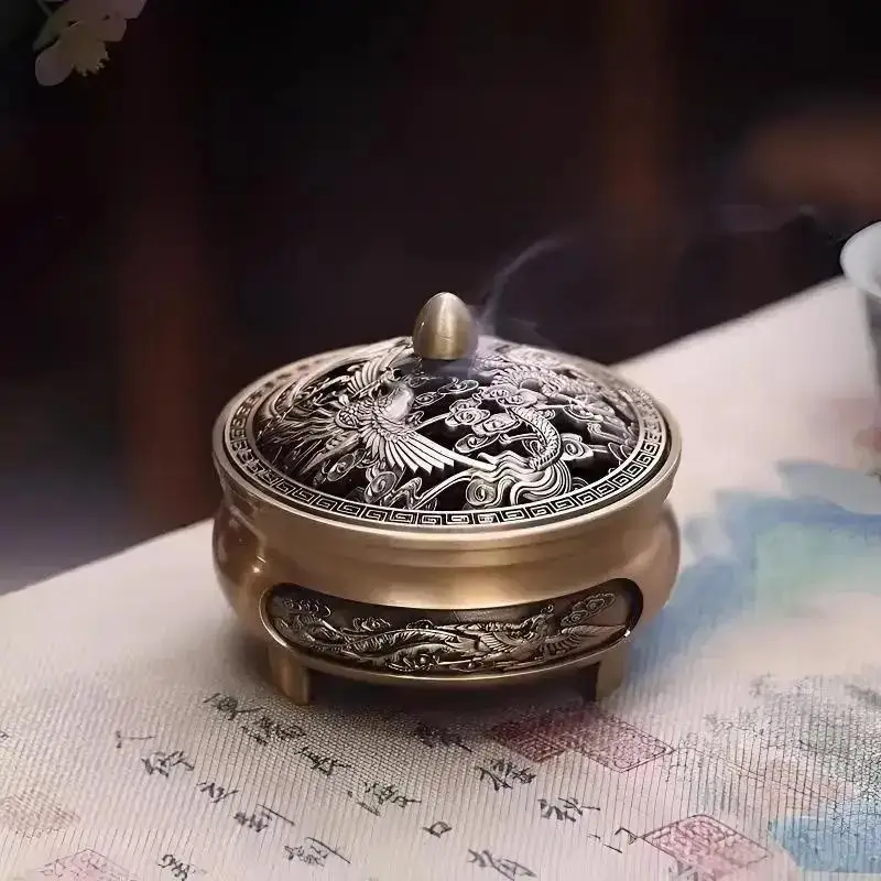 Longfeng Fingertip Stove, Three-Legged Small Incense Burner, Non-Stick Powder Tray, Creative Aromatherapy Burner