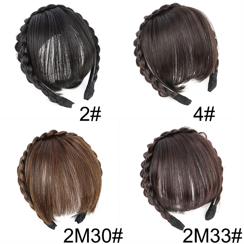 Synthetische Perücke Stirnband Haar Pony Unsichtbare Kurze Gerade Pony Nahtlose Stirn Haarteil Styling Haar Zubehör für Frauen
