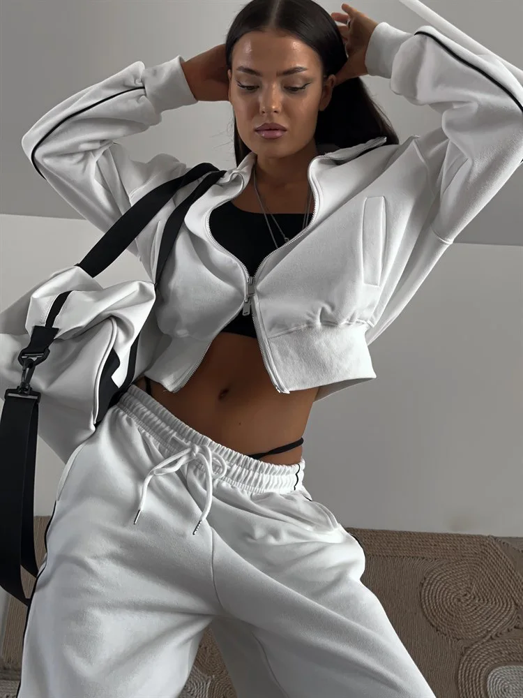 

ay Толстовка на молнии Jaet Spor, длинные штаны, комплект из двух предметов, повседневная модная детская теплая хлопковая осенне-зимняя одежда