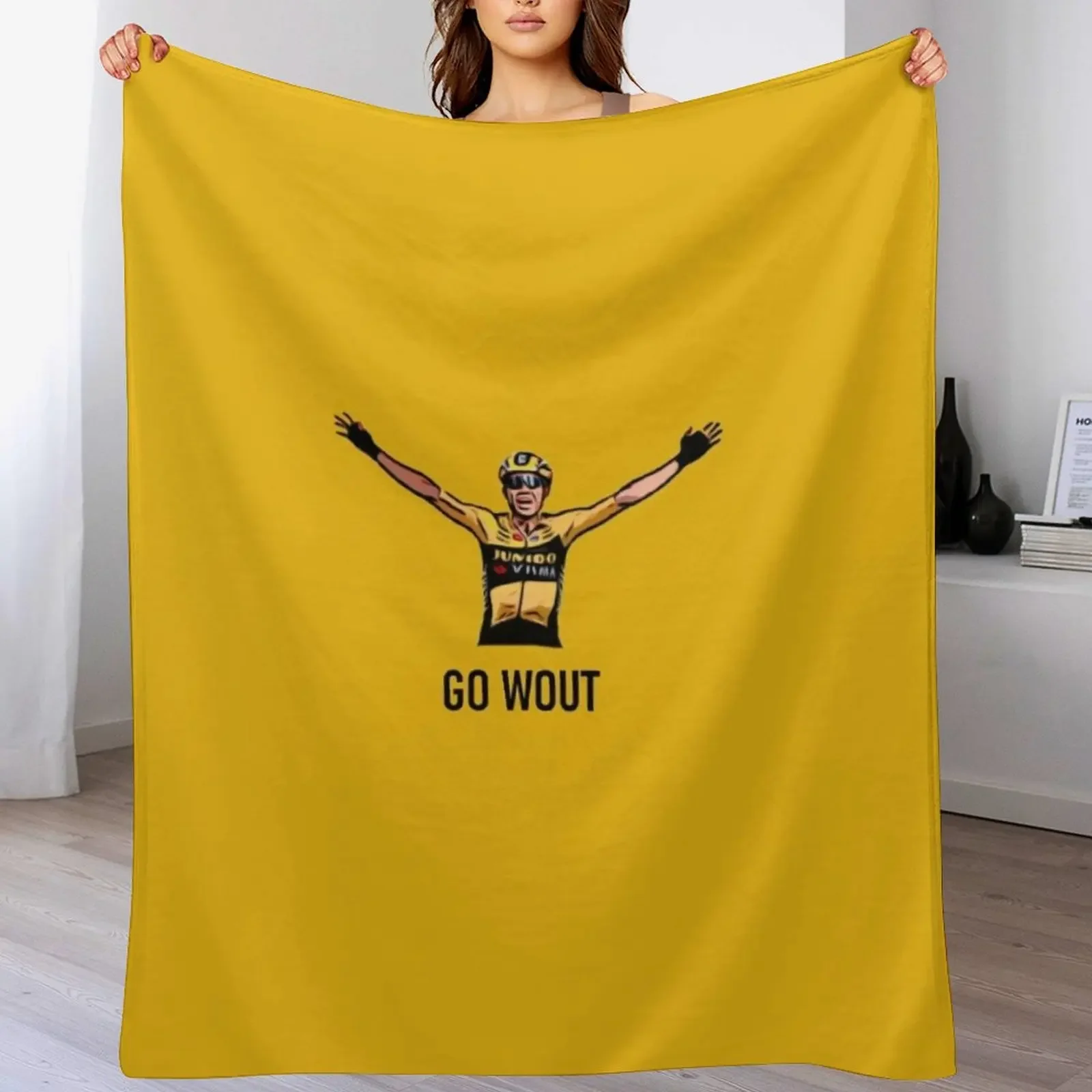 Wout van Aert Throw Blanket Anti Shedding Soft Fuzzy Blanket for Home