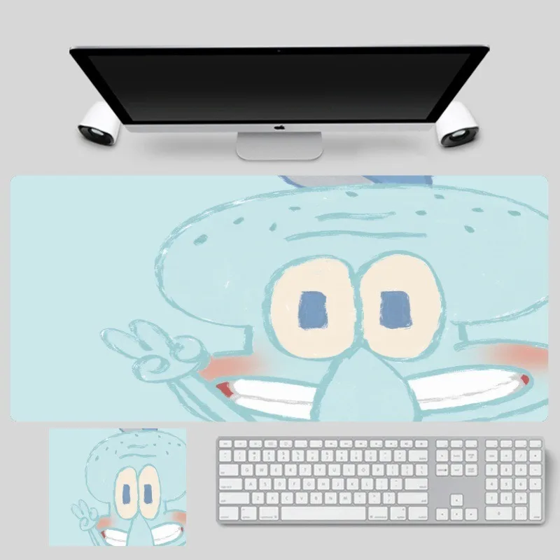 Kawaii Cartoon Mouse Pad Extra Large SpongeBob SquarePants Male and Female Office High Beauty Desk Mat Computer Keys