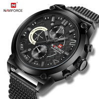 NAVIFORCE Black Luxury Men Watch Fashion Military Sport Man Watches Waterproof Wristwatch Male Creative Clock Masculino Relogio