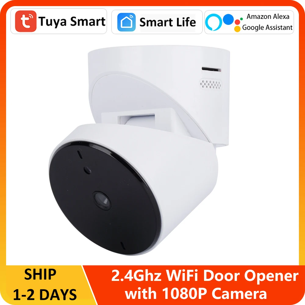 Tuya Smart WiFi Garage Camera Door Opener Controller Alexa Echo Google Home Smart Life Tuya APP Remote Control with 1080P Camera