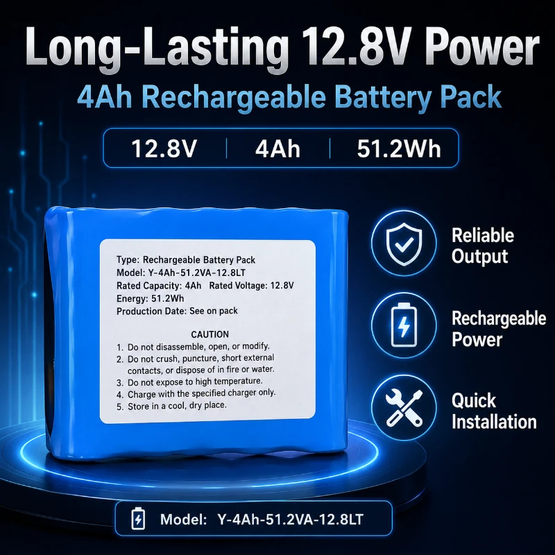 12.8V 4Ah Y-4Ah-51.2VA-12.8LT Security  Host  Lithium Ion Rechargeable  Long  Range  Stable Battery Pack