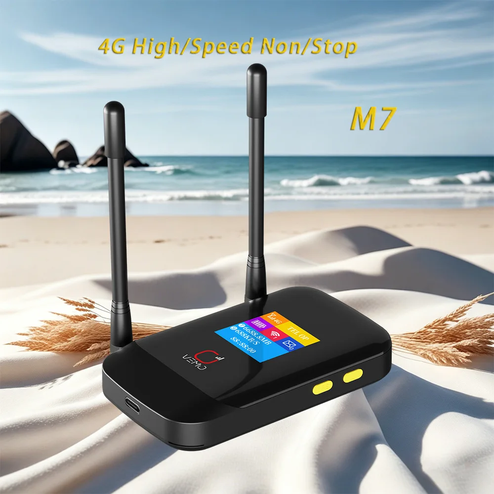 Unlocked M7 4G Pocket Wifi Router with SIM Card Slot 150Mbps Mobile Hotspot 3000mAh BatteryTravel Portable Pocket Wifi Router
