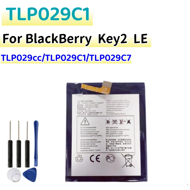 New 3000mAh TLp029C1 TLP029C7 Battery For TCL Alcatel A30 Fierce A30 Plus OT-5049S OT-5049Z For Blackberry Key2 LE + Free Tools