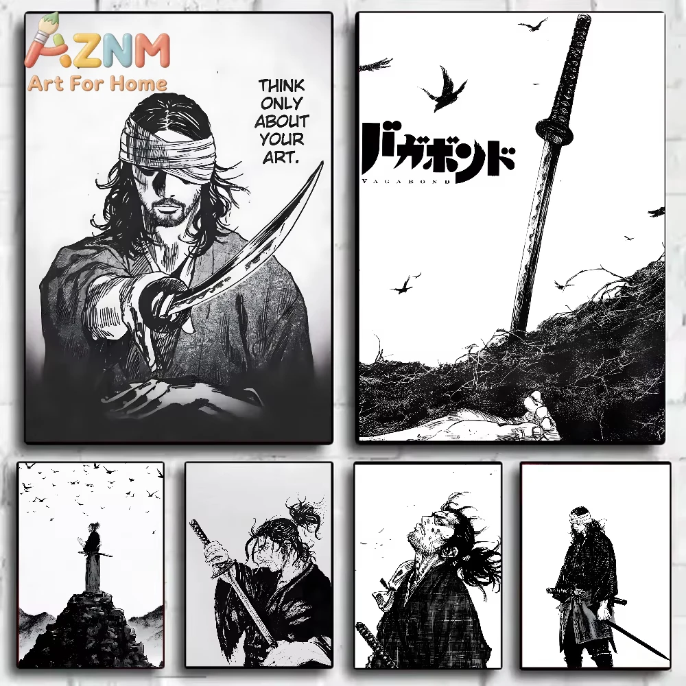 1pc Vagabond Manga Poster HD art wall waterproof home living room bedroom bar aesthetic decoration