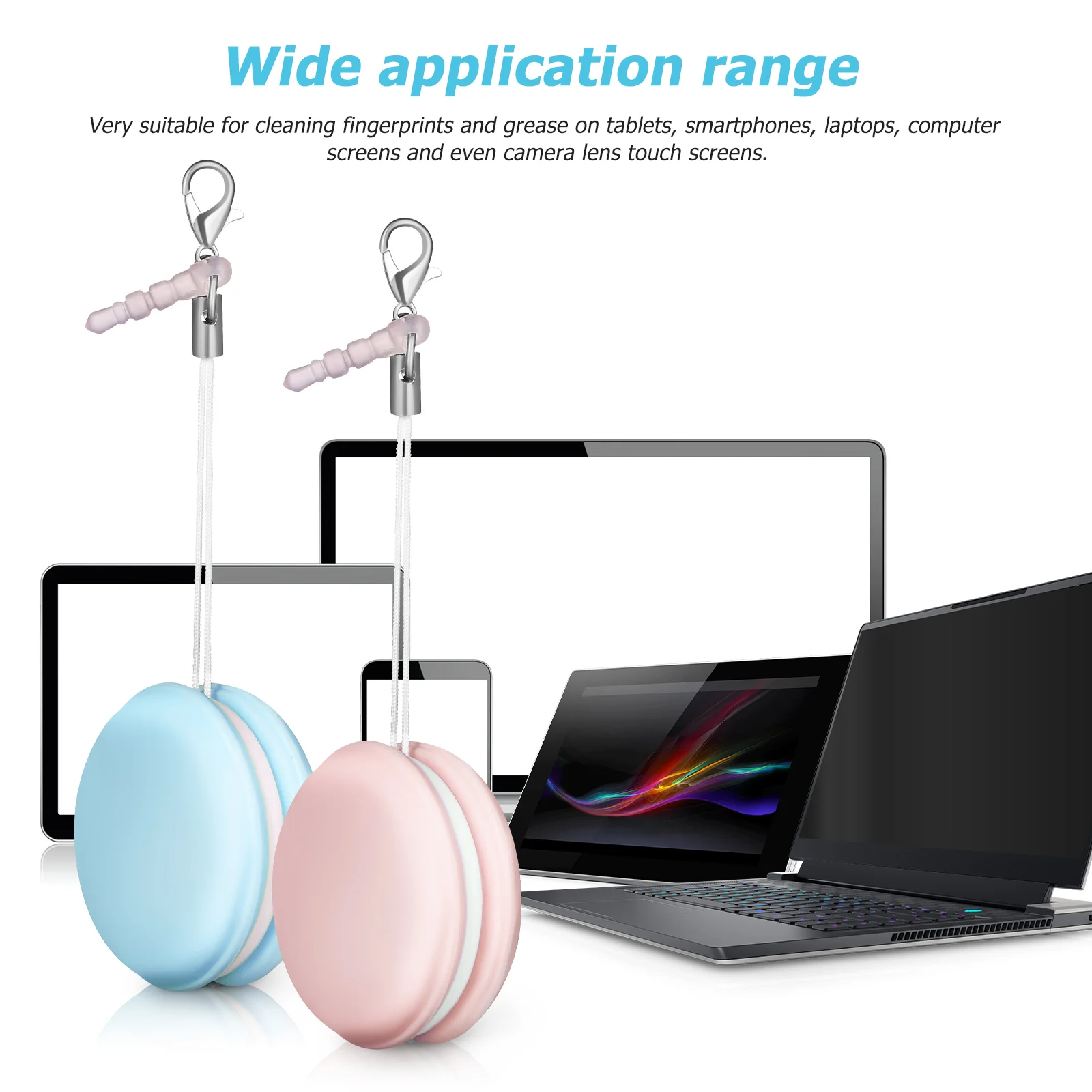 Glasses Wipes Macarons Screen Cleaner Multipurpose Decorative Pendant Electronic Product Cleaning Phone