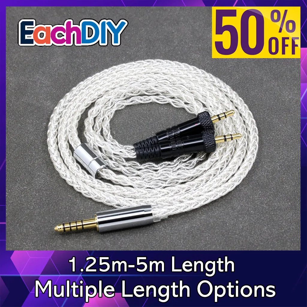 

8 Core 99% 7n Pure Silver Palladium Earphone Cable For Sony MDR-Z1R MDR-Z7 MDR-Z7M2 With Screw To Fix Headphone LN008389
