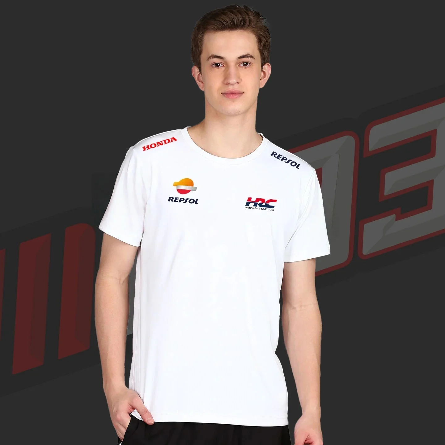 

Мужская летняя футболка Honda HRC Motorcycle Racing, дышащий хлопковый спортивный топ с короткими рукавами для городских гонщиков и байкеров на открытом воздухе