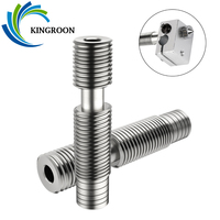 KINGROON 2pcs KP3S Throat Titan Extruder Hotend Throat Stainless Steel M6 Thread 6*30mm For 1.75mm Filament 3D Printer Parts