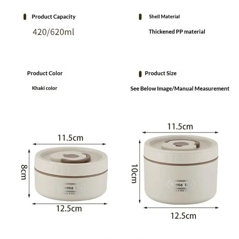 Portable BPA Free Thermal Lunch Container Set 4 Individual Compartments Keep Warm for School Students Office Workers