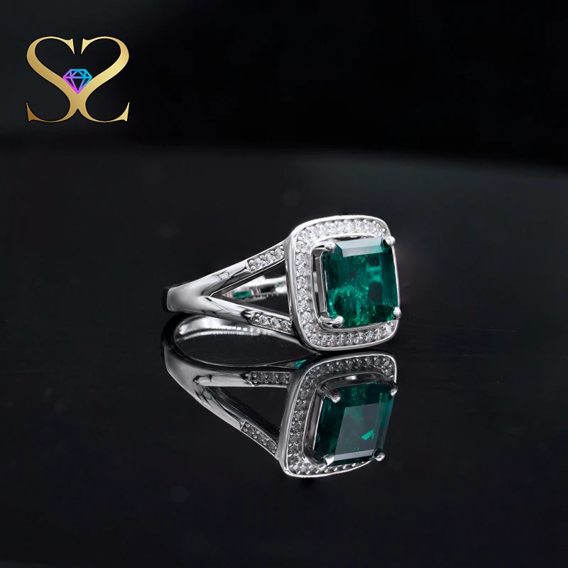 High-quality 14k 18k Yellow Gold Ring Lab Grown Emerald Stone Rings Fine Jewellry For Women