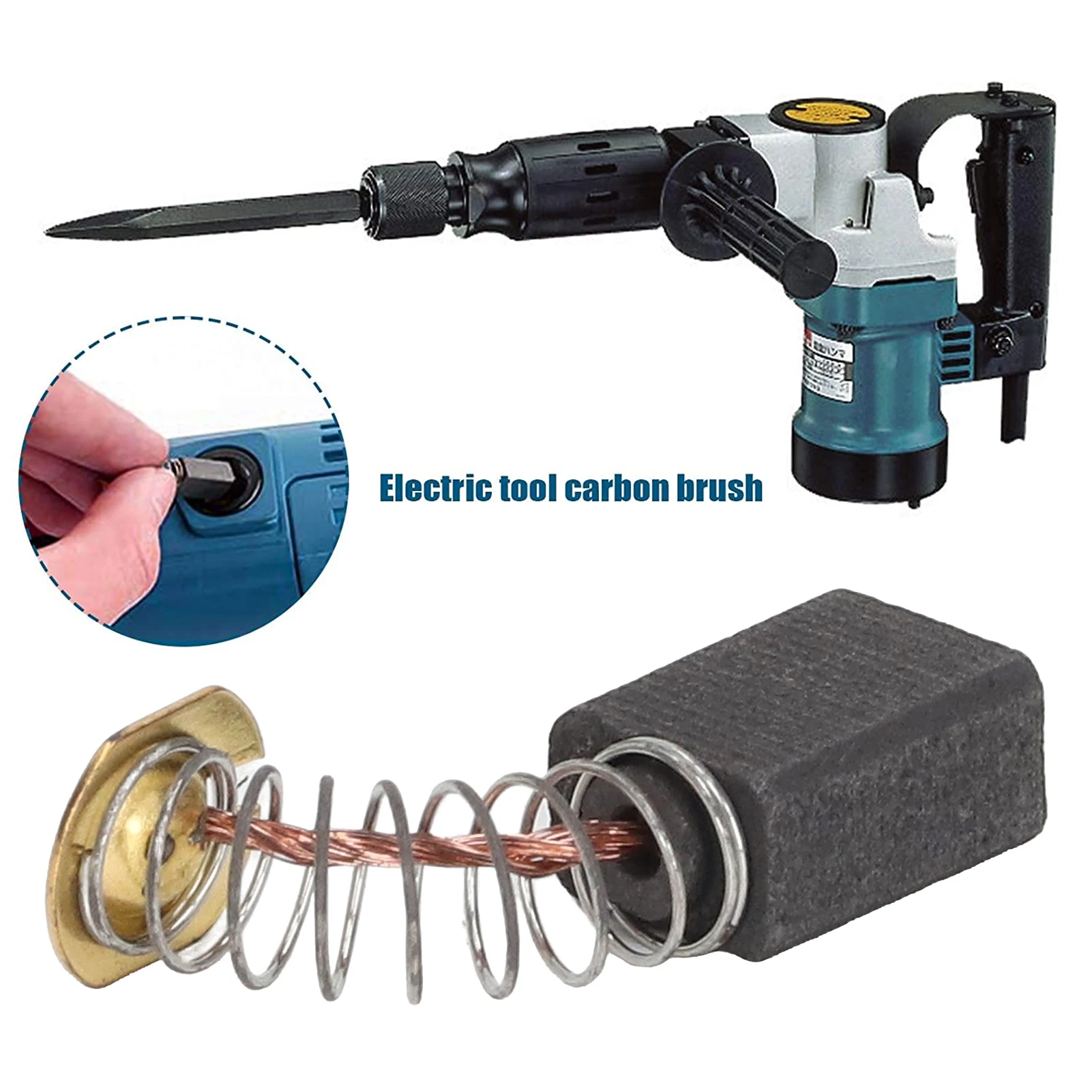 

Motor Carbon Brush Copper High Strength Power Tool Carbon Brush Replacement for Cutting Machine Power Tool Carbon Brush