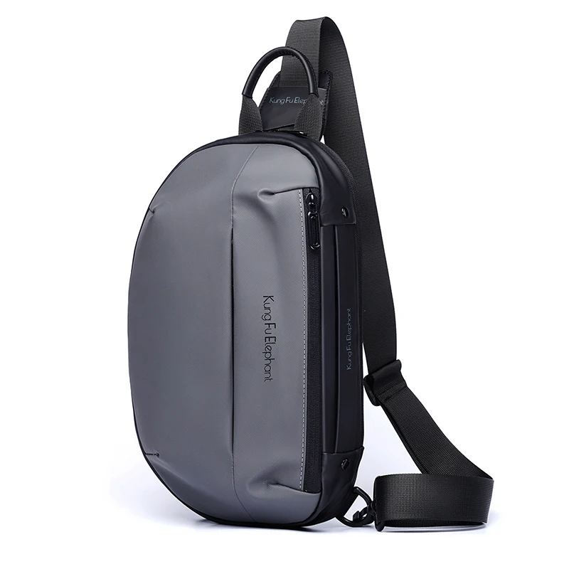 Bange-Bolso de pecho multifunción de gran capacidad para hombre, bandolera informal impermeable con USB, mochila de viaje