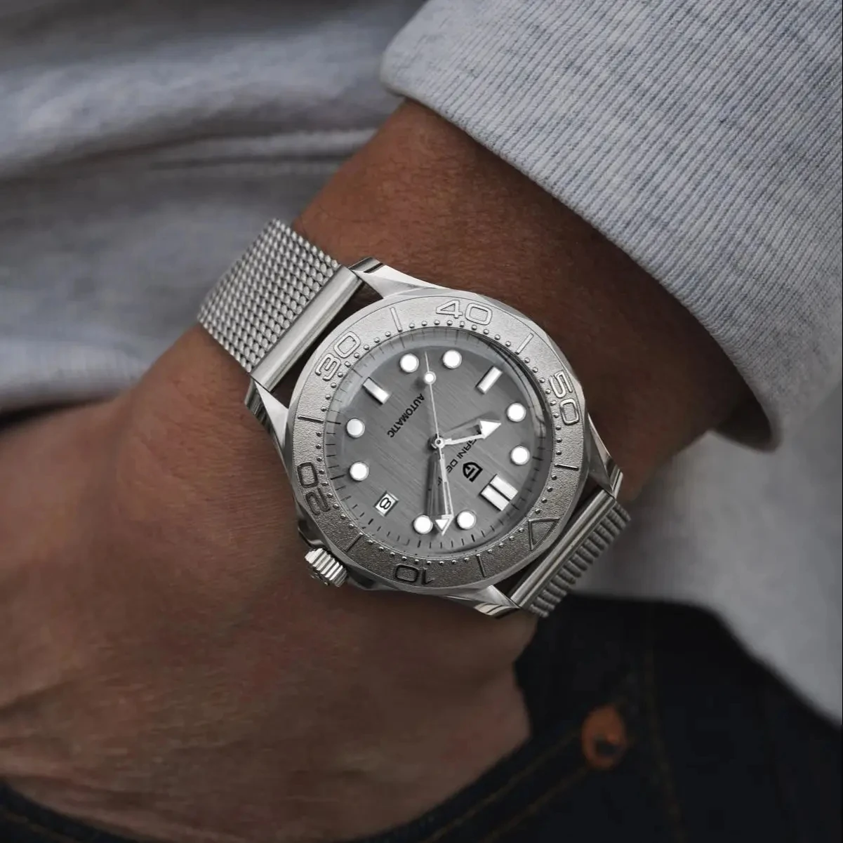 PAGANI DESIGN 2025 جديد ساعة معصم ميكانيكية للرجال تنقش الغوص الحافة ساعات رجالية ساعة أوتوماتيكية للرجال 100 متر مقاوم للماء