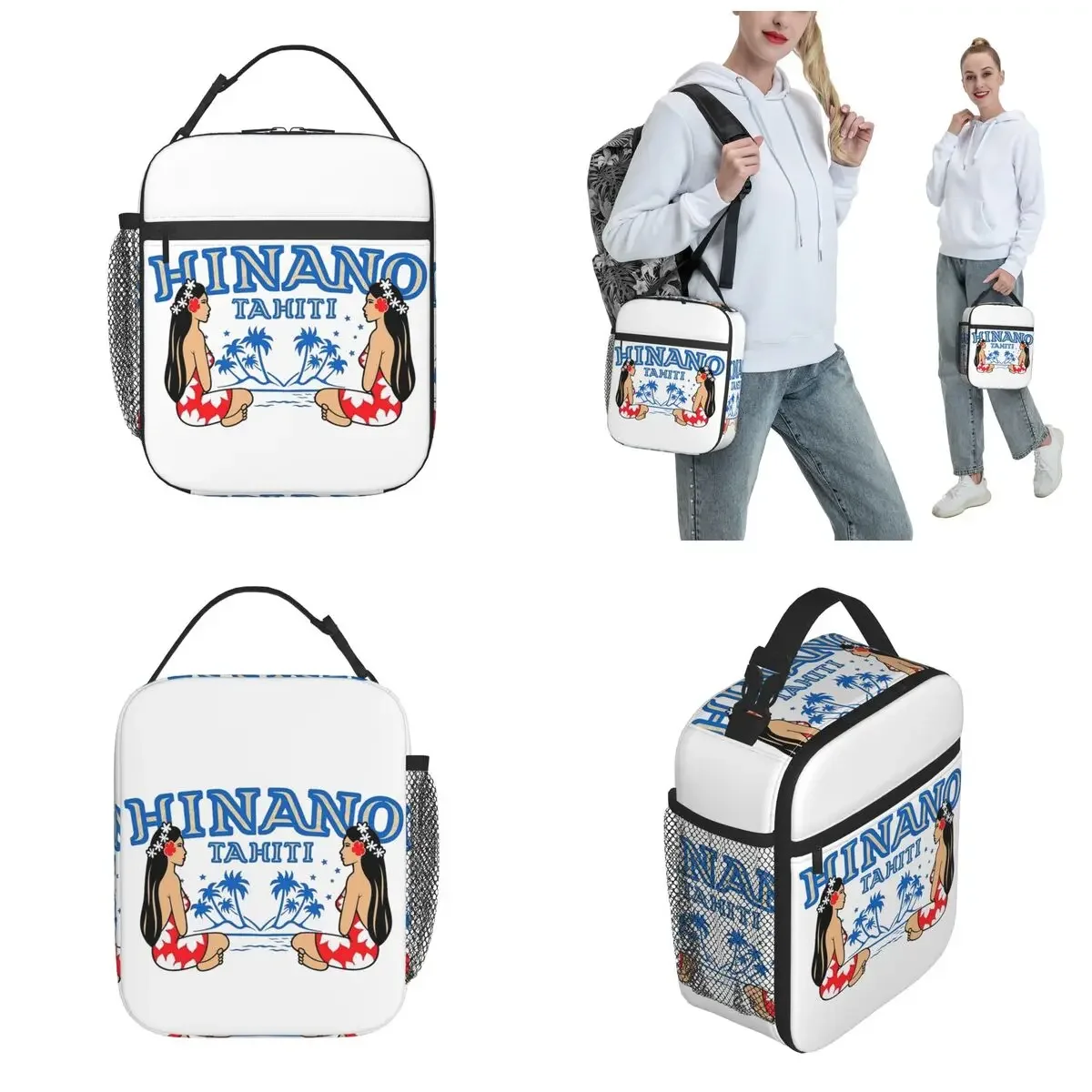 Beer Hinano Tahiti Logo Thermal Insulated Lunch Bag for Travel Reusable Food Container Bags Cooler Thermal Lunch Boxes