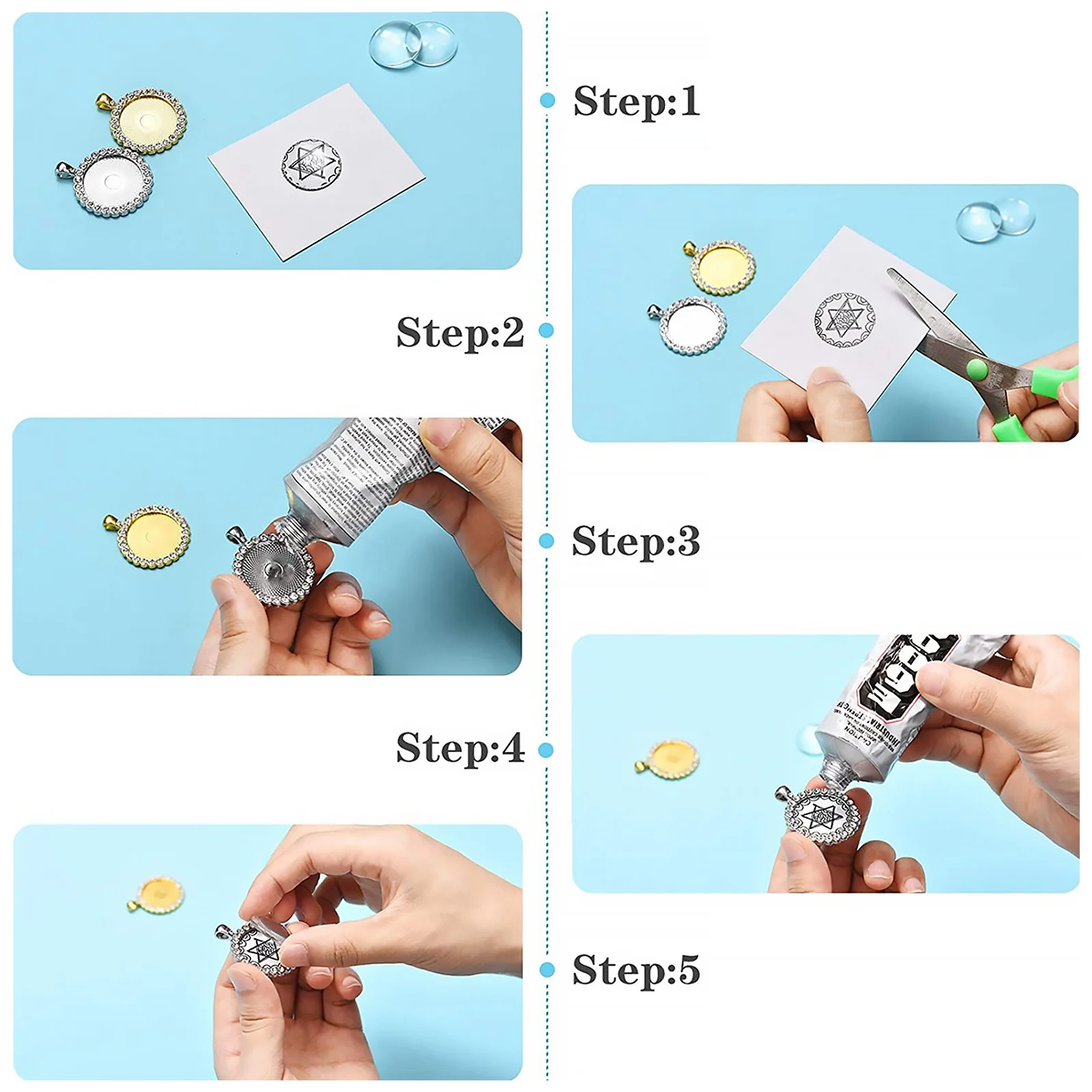 20 قطعة صواني قلادة الزخرفية 25 مللي متر صالح كابوشون لامعة الحافة قاعدة للمجوهرات اليدوية الحرفية قلادة يدوية صنع عدة اكسسوارات