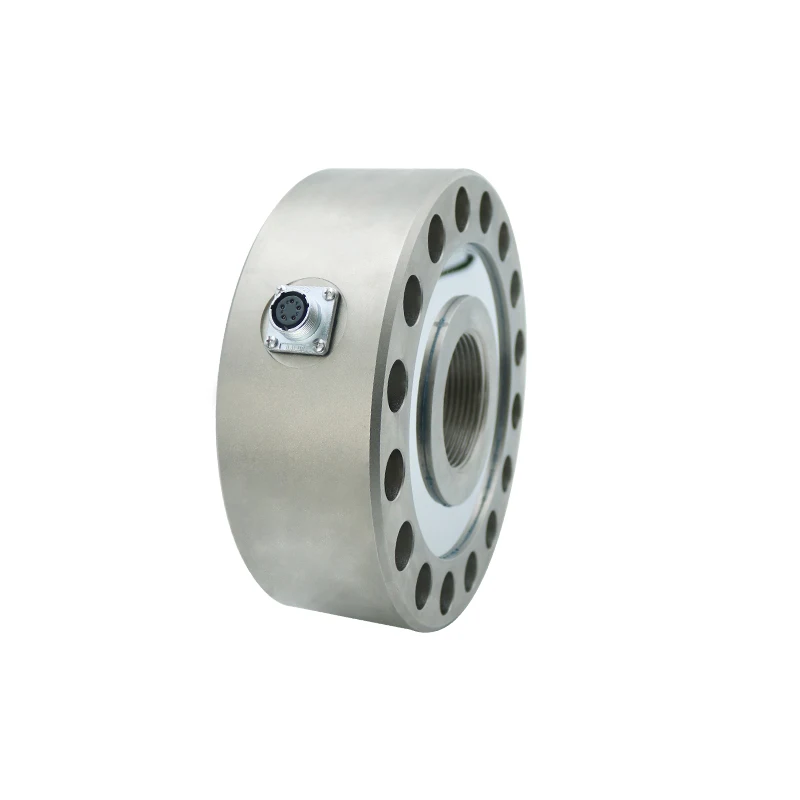 FA120C Alloy Steel 50t 70t Spoke Disc Pancake Tension Compression Donut Load Cell Force Sensor