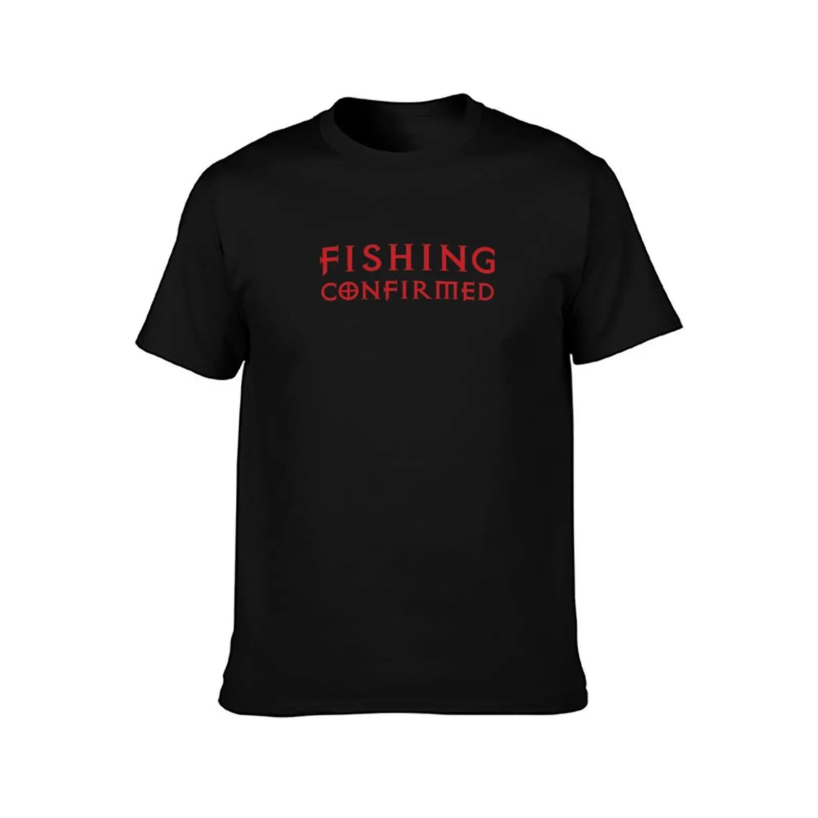 Fishing Confirmed T-Shirt Summer Casual Cotton Tee Oversized Streetwear Tops Vintage Graphic Print Loose Fit Short Sleeve