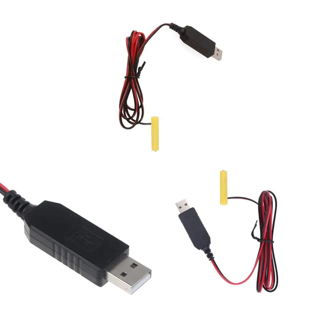4XFC 1.5V LR03 AAA Dummy Battery AAA Battery Eliminators Cable Replace 1Pcs 1.5V AAA