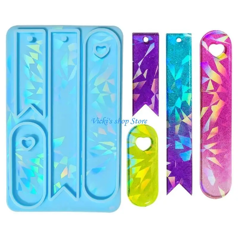 Colorful Lasers Mold for Bookmarks Making Book Pendant Casting Mould Adorment