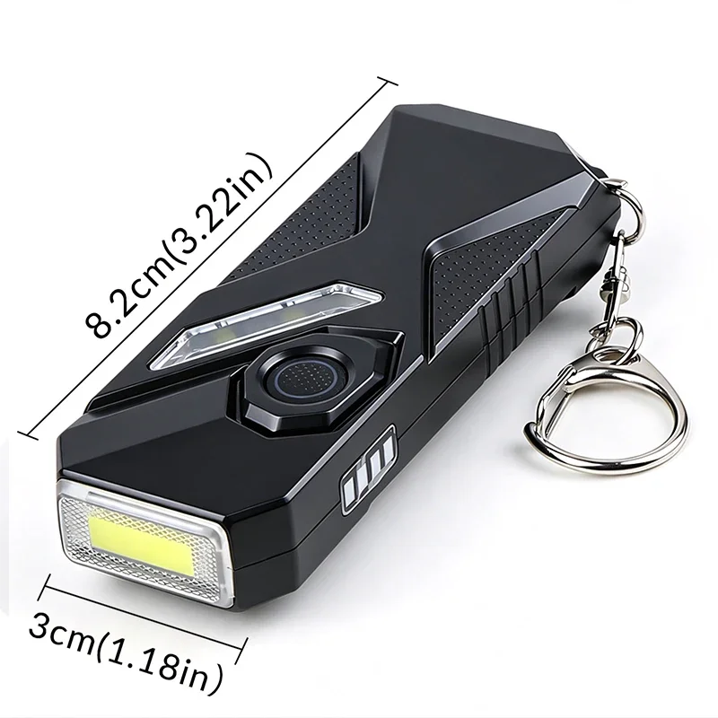 Outdoor Colorful Detection Lamp Multifunctional Atmosphere Keychain Lamp Purple Light Mini Flashlight