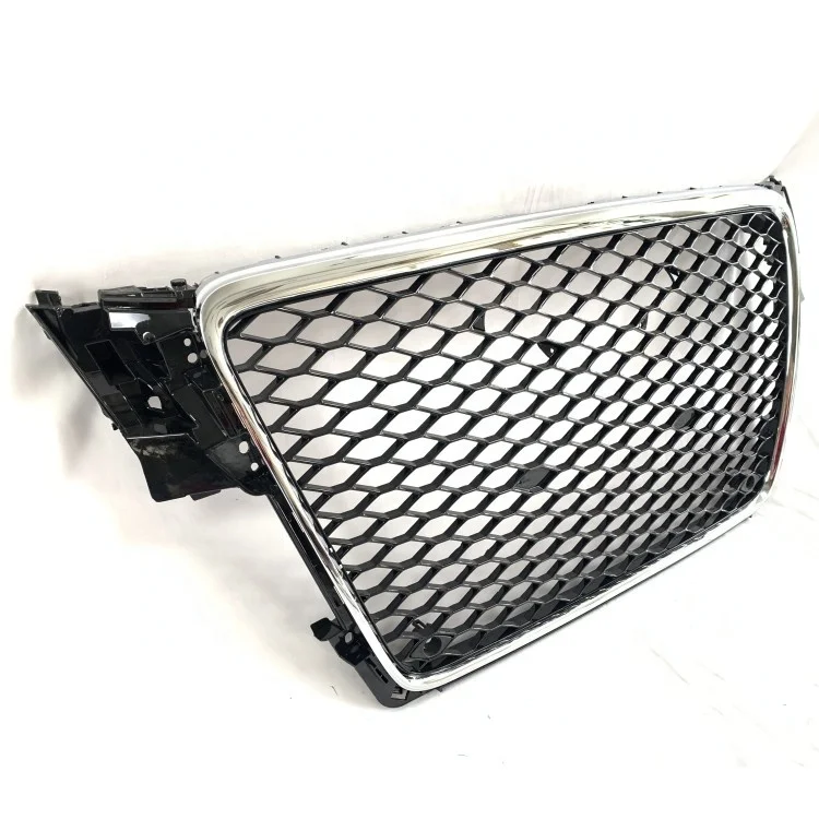 

RS4 Style Honeycomb Grille Front Hood Bumper Grill Black For A4 RS4 2008 2009 2010 2011 2012