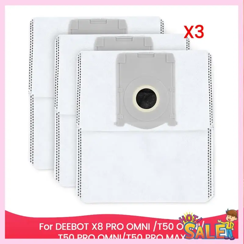 أكياس مكنسة A88X لـ ECOVACS DEEBOT X8 PRO OMNI /T50 OMNI/T50 PRO OMNI/T50 PRO MAX جهاز آلي لتنظيف الأتربة مجموعة ملحقات