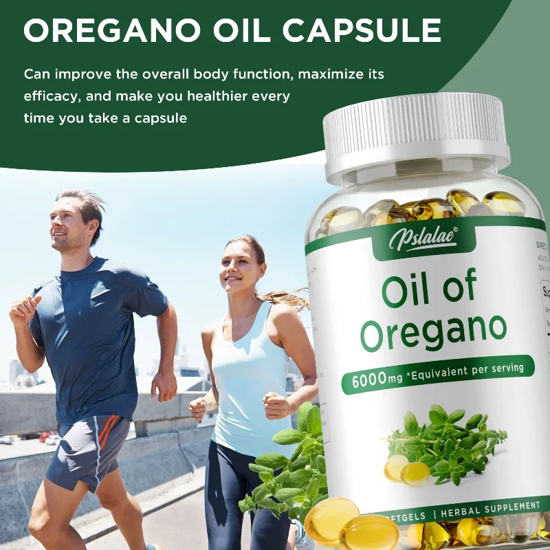 

Oil of Oregano Capsules - For Healthy Intestinal Flora, Promotes Digestion and Kidney Health, Antioxidant, Enhance Immunity