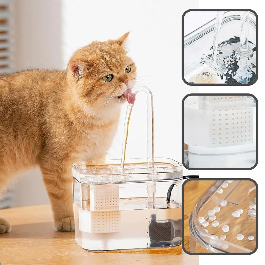 Bebedero inteligente para gatos, sistemas de circulación automática de gran capacidad, agua USB, tanque múltiple, higiénico, seguro y Filtrati V7Y9