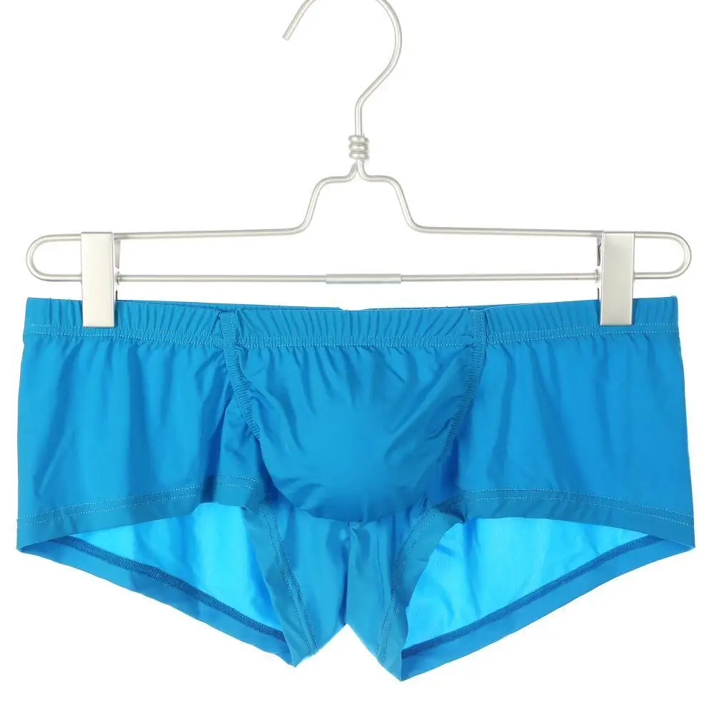 Sexy Unterwäsche Männer Eis Seide Boxer Niedrige Taille U Konvexen Beutel Männlichen Höschen Atmungsaktive Feste Unterhose Shorts Boxer Für Mann