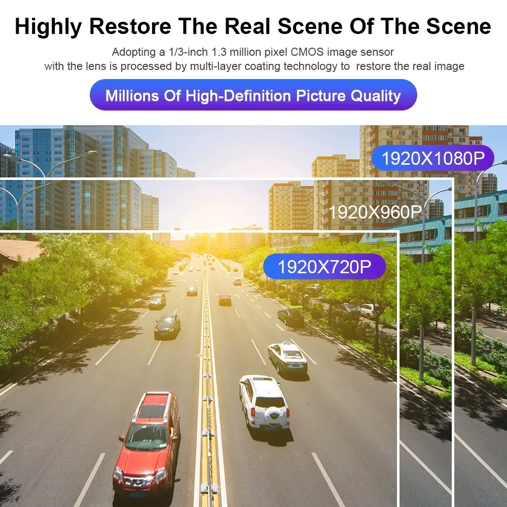 1920*1080P AHD Backup Camera Starlight Night Vision Waterproof Reverse Camera for Heavy Truck Bus RV Vehicle