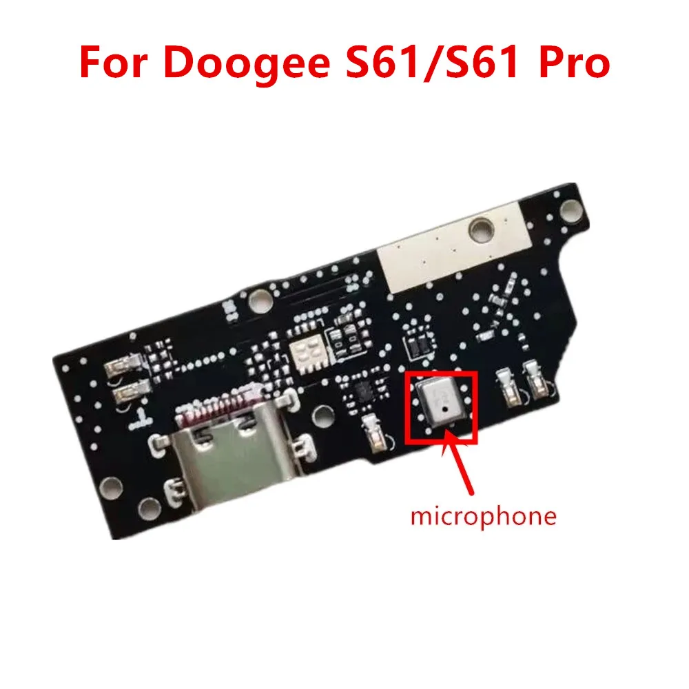 Para doogee s61/s61 pro 6.0 ''telefone placa usb peças usb plug carregador doca conector placa com microfone fpc