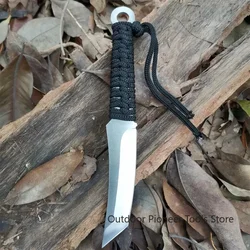 2024 nuevo cuchillo recto pequeño para acampar + funda, cuchillo de caza de supervivencia multifuncional portátil, cuchillo pequeño afilado de alta dureza