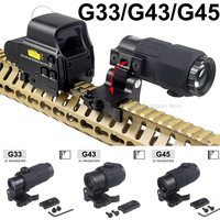 G43/G45 3X 5X Magnifier G33 Optical Sight Scope Flip Side Picatinny Rail Mount&QD-Lever 558 Red Dot Sight Tactical Hunting Refle