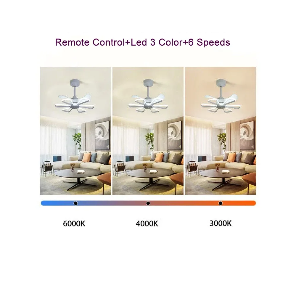Modern Led Nordic Ceiling Fan Lamp 60CM Restaurant Bedroom LED Integrated Invisible Live 110V 220V  Fans Lights ceiling fan