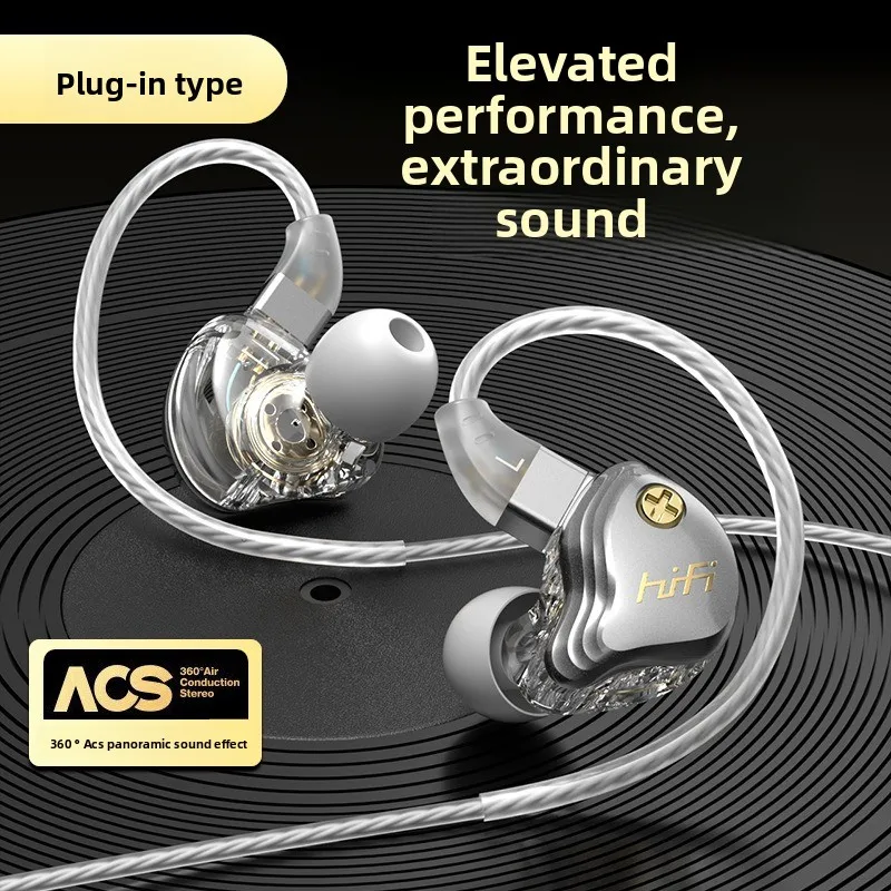 In Ear Earphone 6 Dynamic Driver Unit Headphone With Mic Stereo Sports HIFI Subwoofer Headset Monitor Earbuds