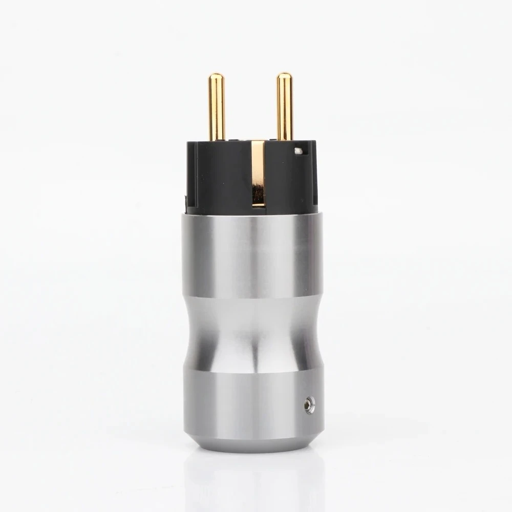 24K Vergoldeter Europäischer Standard-Netzstecker für Audio-HIFI-Geräte mit Europäischer Weiblicher Stromversorgungssteckdose – Detail 5