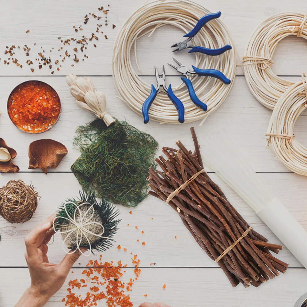 

50pcs Natural Wood Twigs Sticks Rustic Wood Texture For Crafting Diy Projects Handicraft Accessories Decorative Craft Material