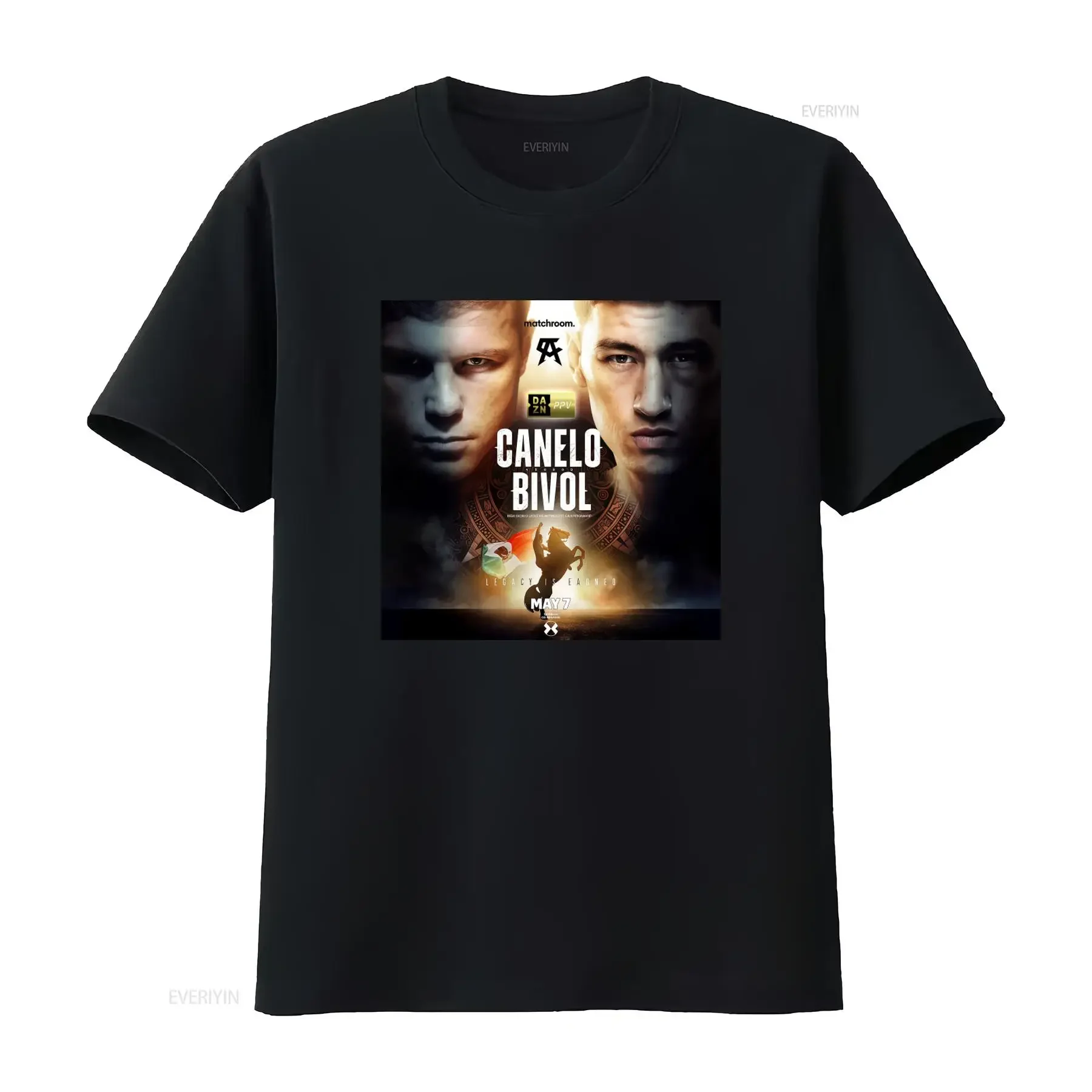 Saul Canelo Alvarez Vs Bivol Official T Shirt Size Large 2022 Boxing Matchroom Event Legacy Design vintage Washed homme