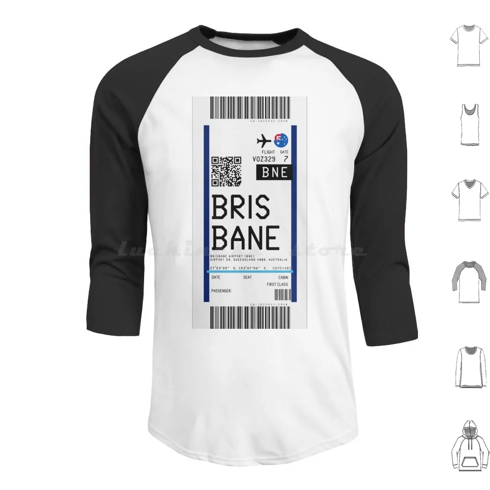 Brisbane Airport ( Bne ) Boarding Pass Rickrolled Hoodies Long Sleeve Brisbane Queensland Boarding Pass To Brisbane