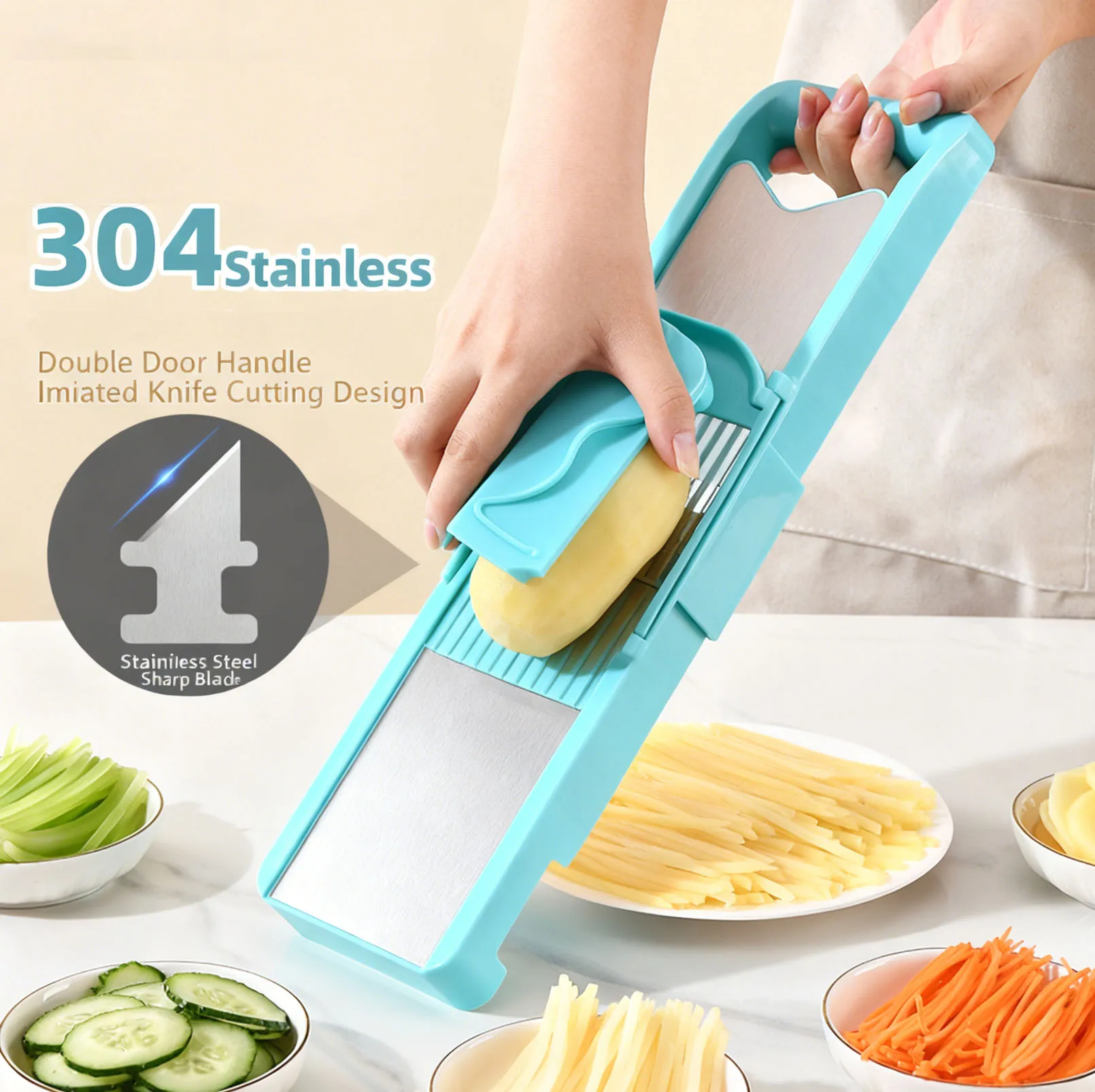 

Портативная терка для овощей, картофелерезка, многофункциональная корейская терка для моркови, резак для картофеля, гаджеты, кухонные аксессуары, инструменты