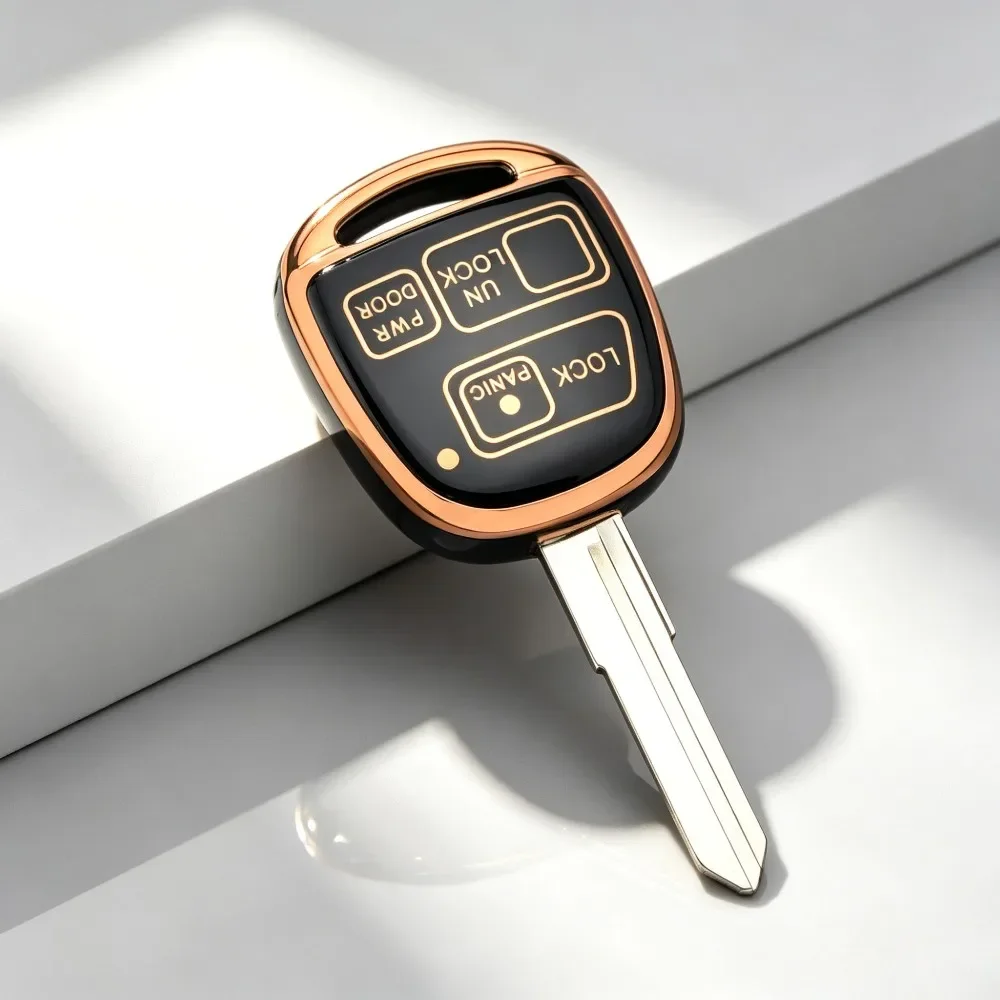 TPU Car Remote Key Shell Case for Toyota RAV4 Yaris Prado Corolla Land Cruiser Previa Replacement Auto Key Cover Protector
