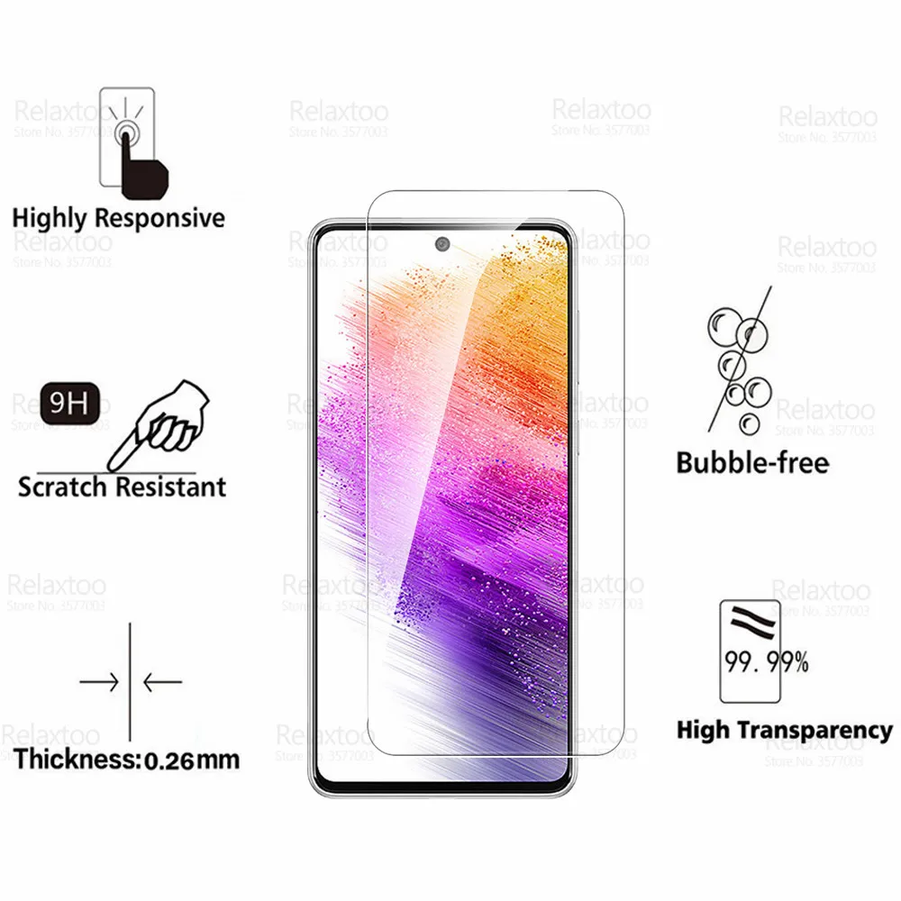 2Pcs Full Cover Tempered Glass For Samsung Galaxy A73 5G A 73 73A 2022 A736B 6.7