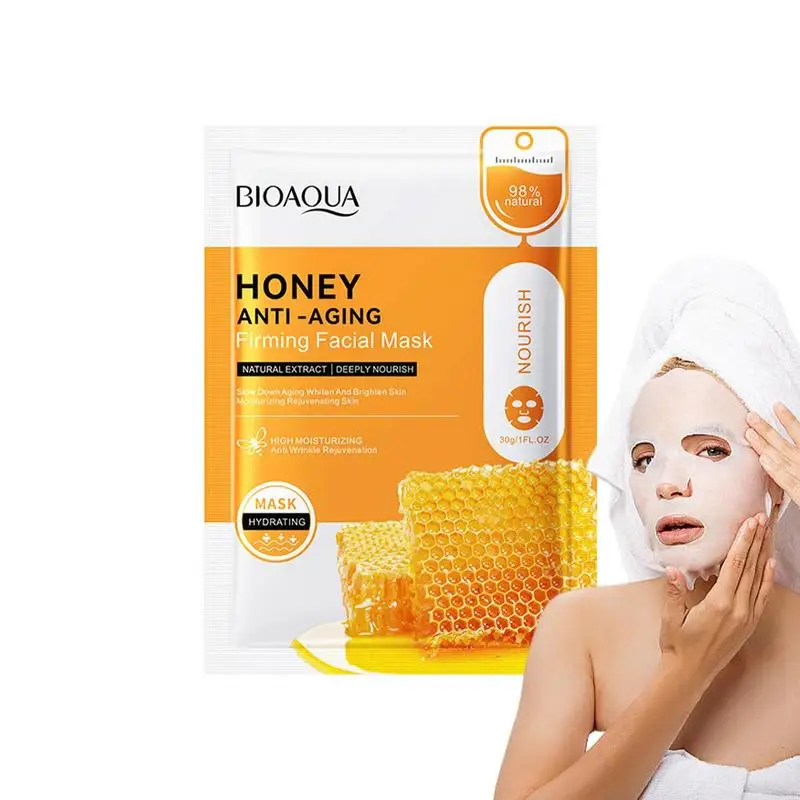 Honey Face Pack Honey-Extracts Face Masque Face Peel Sheet For Face Care For Women Skincare Sheet For Glowing Skin Personal Care